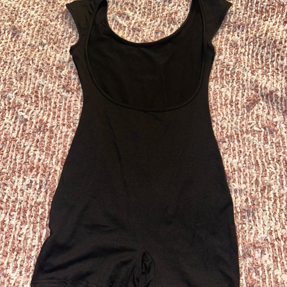 Black Fitter Romper- Backless